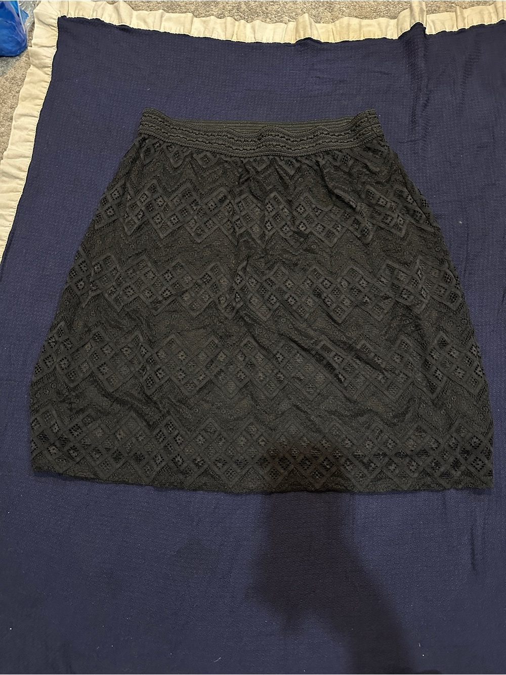 Joe B Black Lace Textured Mini Skirt